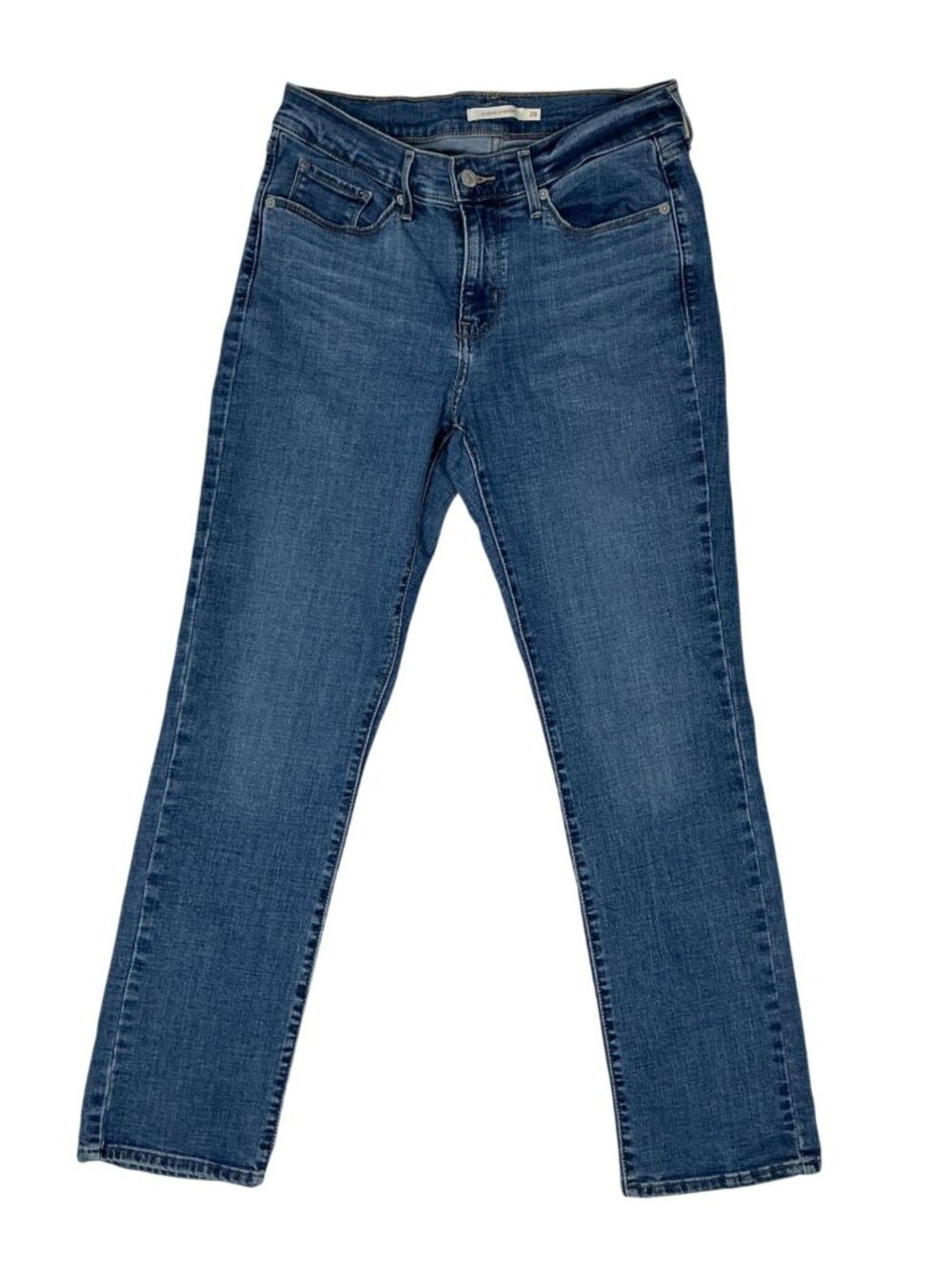 Levi’s Men’s Classic Straight Jeans | Medium Blue Wash Stretch Denim | Size 28